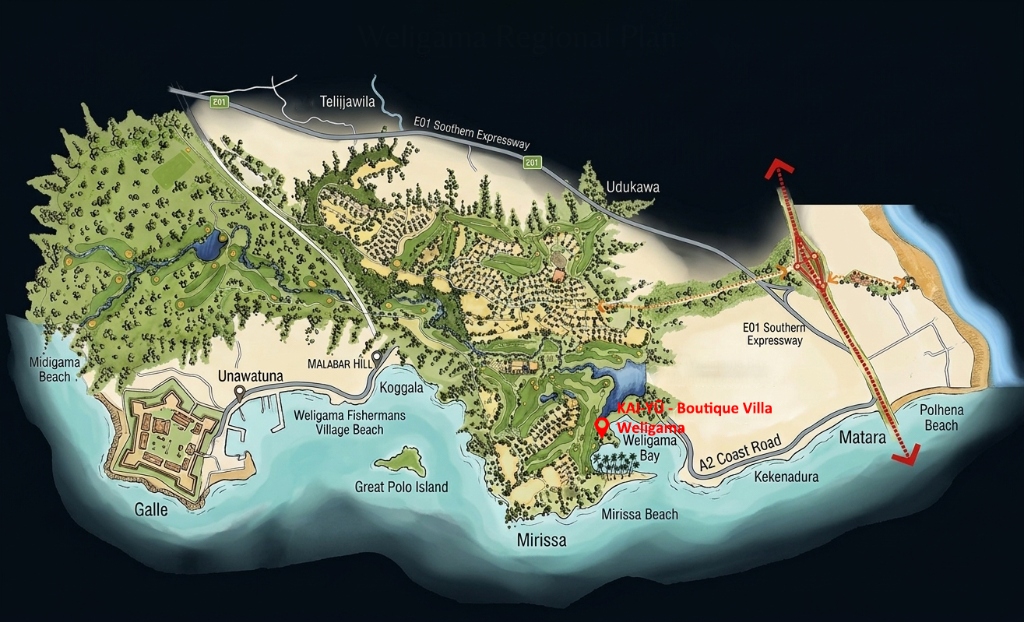 Weligama Regional Map